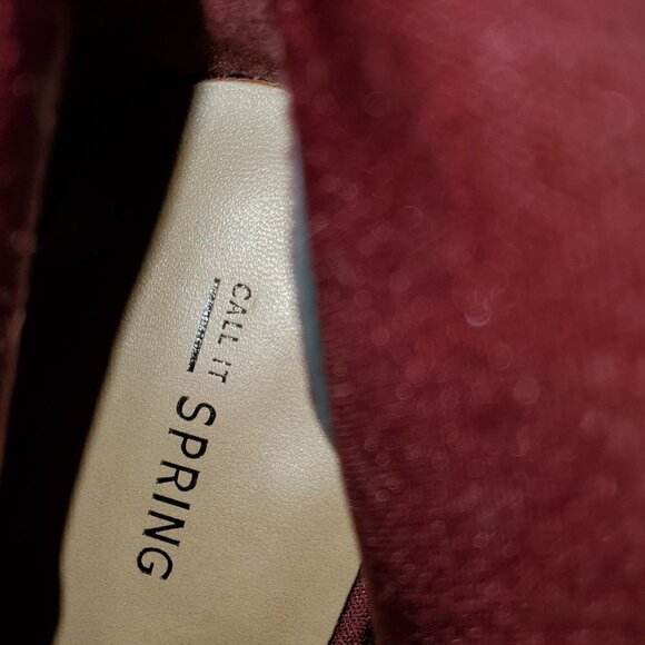 Call It Spring Ankle Velvet Boots Womens Size 8.5 - Picture 4 of 10